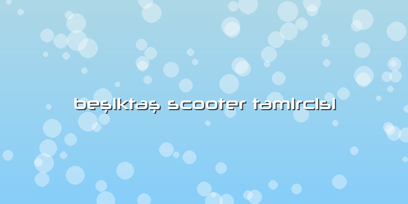 Beşiktaş Scooter Tamircisi