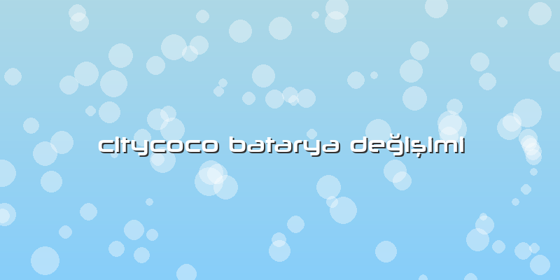Citycoco Batarya Değişimi