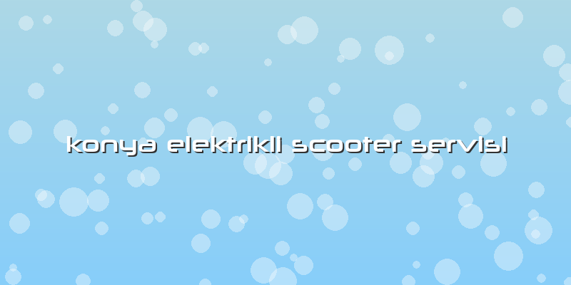 Konya Elektrikli Scooter Servisi