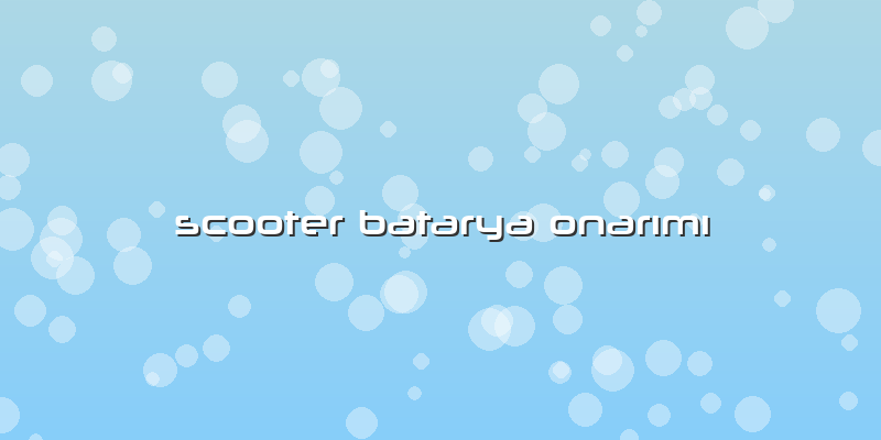 Scooter Batarya Onarımı