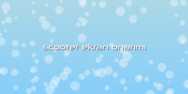 Scooter Ekran Onarımı
