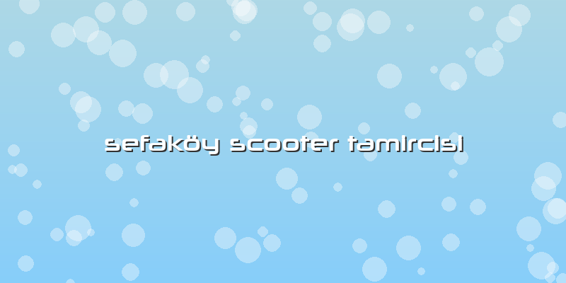Sefaköy Scooter Tamircisi